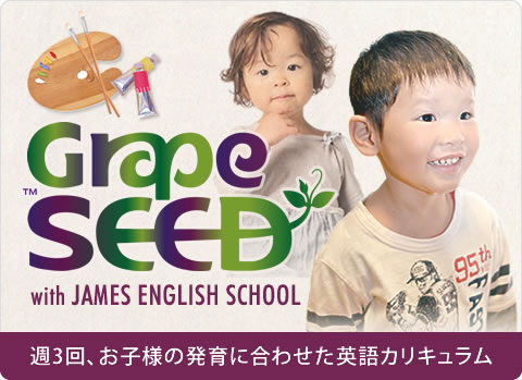 GRAPESHEED 週3回、お子様の発育に合わせた英語カリキュラム